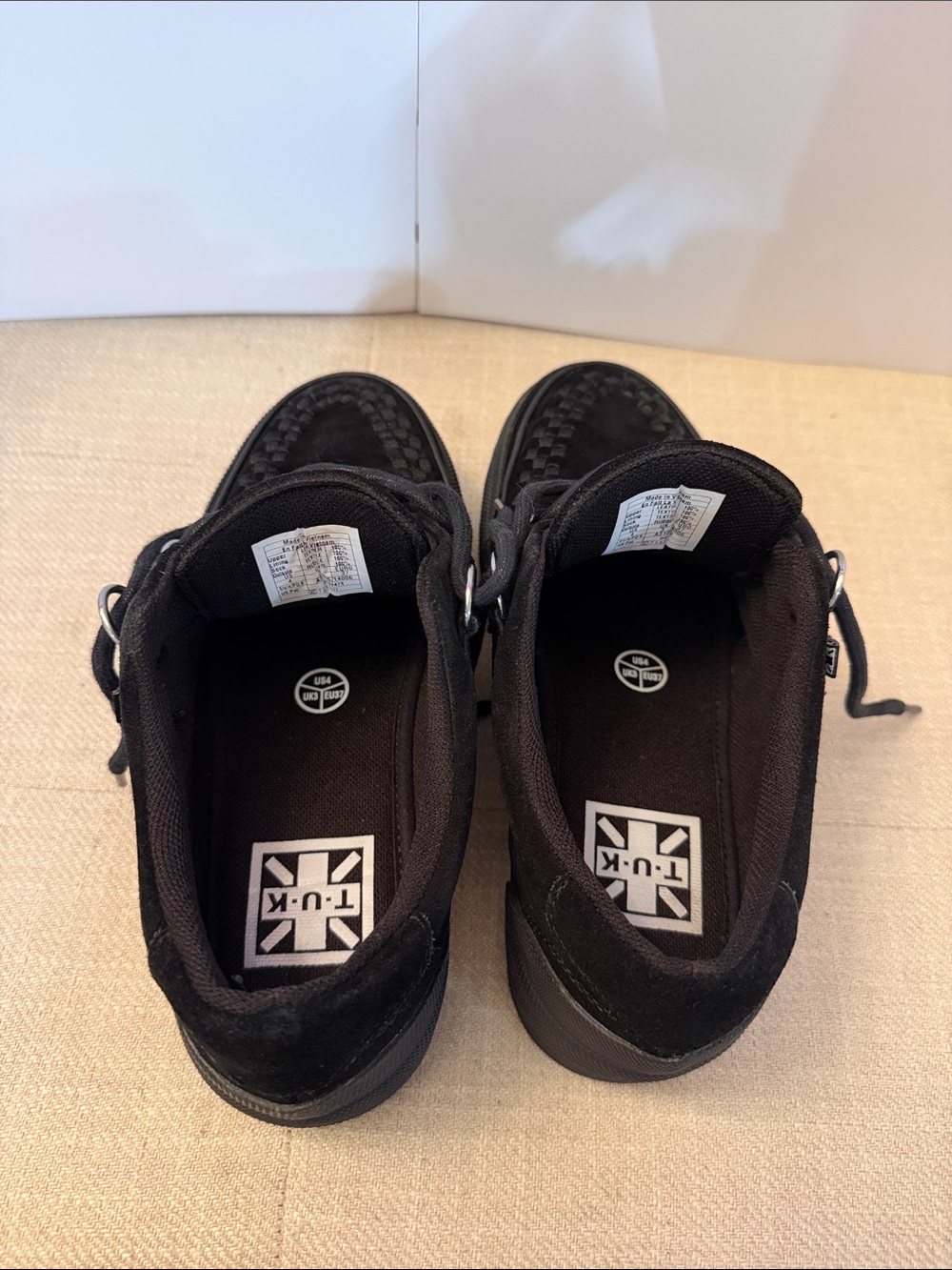 T.U.K Black Suede Platform Creeper Sneakers - Picture 2 of 10